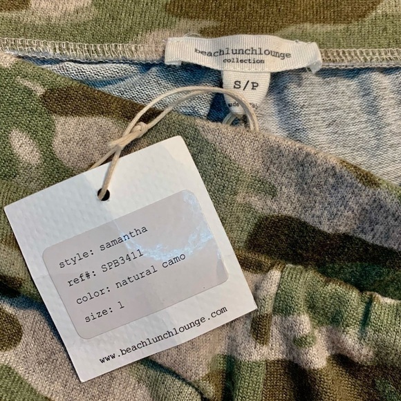 NWT Joggers BeachLunchLounge Small Natural Camo Camoflauge Samantha Cozy - Picture 8 of 14